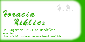 horacia miklics business card